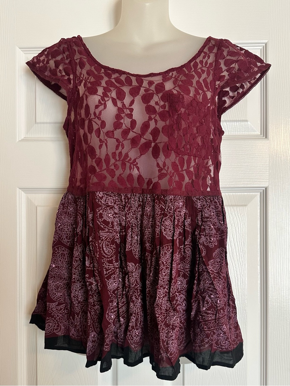 Free People Left Me Speechless Babydoll Top